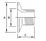 Clamp adapter DN size - BSP Female thread